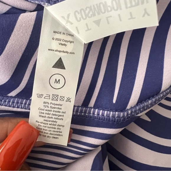 Balance/Vitality x Cosmopolitan Purple Psychedelic Swirl Leggings Size: … - Picture 4 of 7